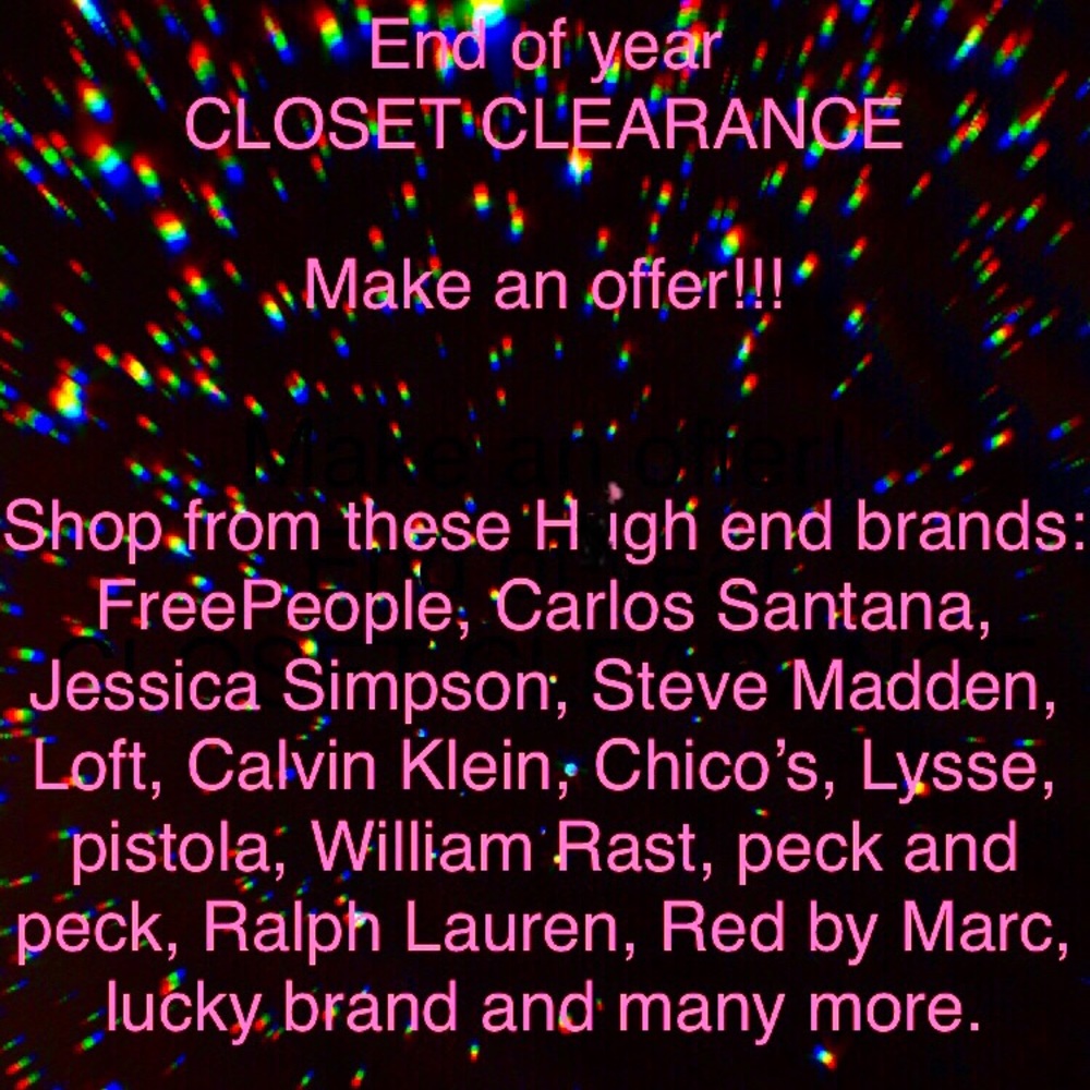 Closet Clearance